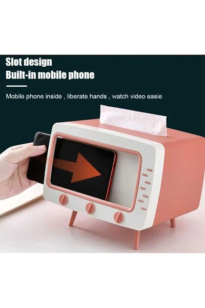 wentox Television Pattern Phone Holder Napkin Holder