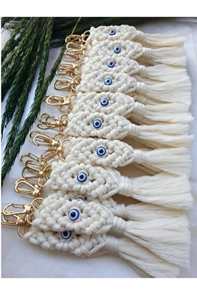 K&D SİLVER Macrame Keychain 50 Pieces Concept Gift Wedding, Engagement, Henna, Circumcision Mevlid,