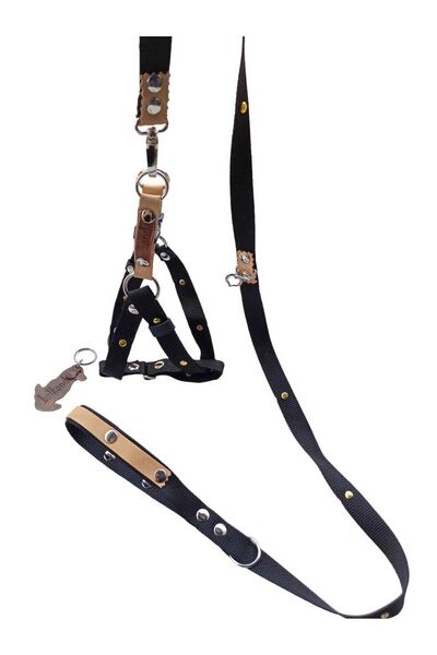 balkonda طقم طوق للكلاب مع حزام سلالة صغيرة الطول: 125 سم الصدر: 30-50 سم 5-1...