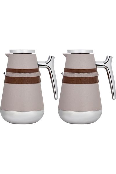 ALSAIF Coffee And Tea Vaccum Flask Set In Multi-color / Leak-proof And Keeps Drinks Hot 1.0/1.0 Liter