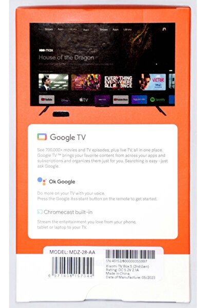 Xiaomi BOX S 2.ND VERSİYON 4K MEDİA PLAYER/ Televizyonunuzu Android Cihaza Çevirin/ Seri Numaralı Kayıtlı