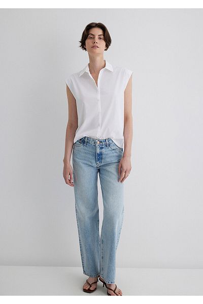Mavi Λευκό πουκάμισο Loose Fit / Loose Relaxed Fit 1211092-620