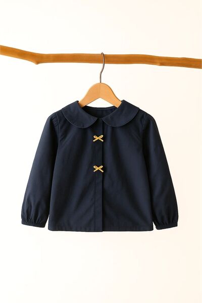 Angel&Co. Girls Clothing Κοριτσίστικο πουκάμισο από ποπλίνα σε σκούρο μπλε με...