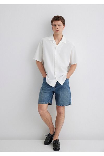 Mavi Λευκό πουκάμισο Loose Fit / Loose Fit 0211519-70057