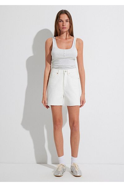 Mavi Pantaloni scurți Millie 90s White Jean 1458989753