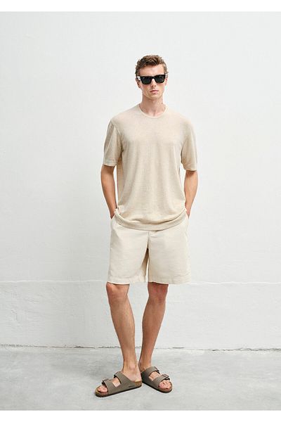 Mavi Κοντομάνικο μπεζ πλεκτό Loose Fit / Loose Relaxed Cut 0710368-70020