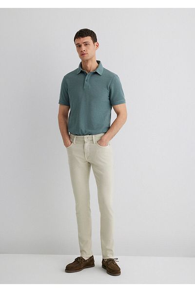 Mavi James Ecru Comfort Gabardine Trousers 0042431024