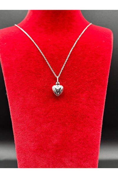 ALTINEVİ KUYUMCULUK ALTIN BEYAZ KALP KOLYE
