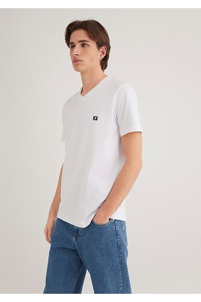 Mavi Pro Printed White T-Shirt Standard 0612756-620