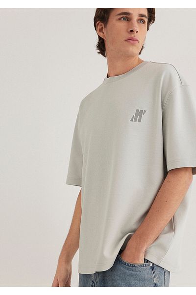Mavi Pro Gray T-Shirt Relaxed Fit / Relaxed Cut 0612743 -70082