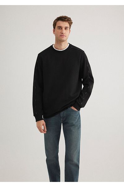 Mavi Черен суичър с кръгла яка 0S10329-900