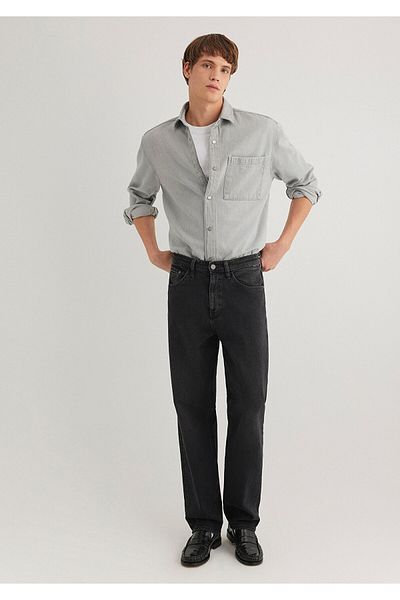 Mavi Graues Jeanshemd mit lockerer Passform 0211157 -80739