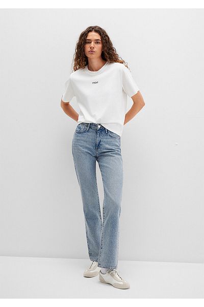 Mavi Tricou alb cu imprimeu cu logo Loose Fit / Loose Relaxed Fit 1612829 -80194