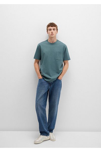 Mavi Green Basic Loose Fit T-shirt - Λεπτομέρεια τσέπης, Loose Fit 066248-71577