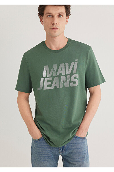 Mavi Jeans Baskılı Yeşil Tişört Regular Fit / Normal Kesim 0610260-81570