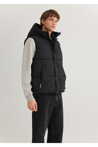 Mavi Hooded Black Inflatable Vest Regular Fit / Regular Fit 0110306 -900