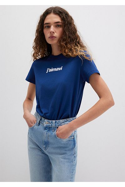 Mavi Tricou cu imprimeu albastru bleumarin Regular Fit / Regular Fit1612242-70722