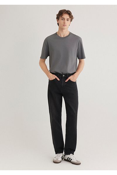Mavi Gray Basic T-Shirt Loose Fit / Loose Comfortable Fit 066249 -86569