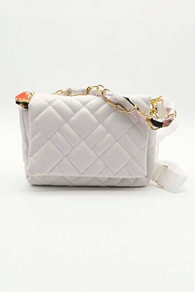 TAKIBOX Gray Color Ribbon Detail Bag