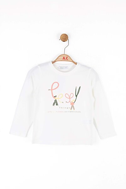 nk kids Ecru Girl's Talk T-Shirt