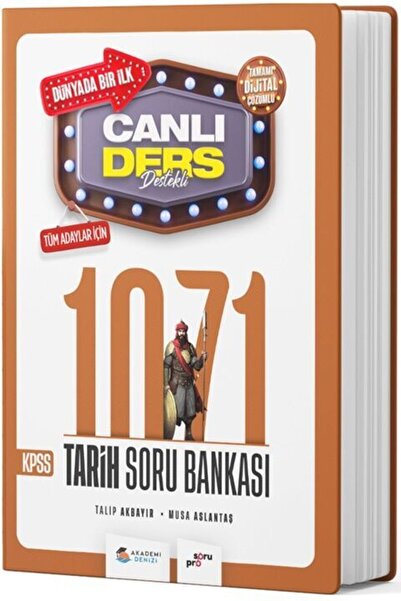 Akademi Denizi KPSS Tarih Canlı Ders Destekli 1071 Soru Bankası KAMPANYALI