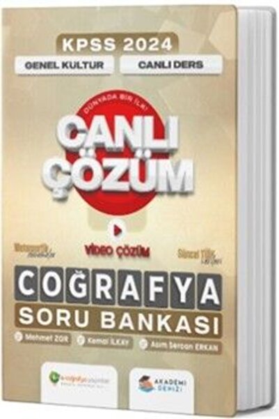 Akademi Denizi 2024 Kpss Genel Kültür Coğrafya Canlı Çözüm Soru Bankası
