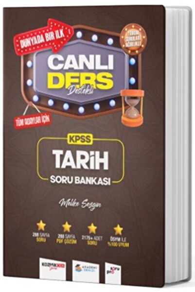 Akademi Denizi 2024 Kpss Tarih Canlı Ders Destekli Soru Bankası 2024-2025