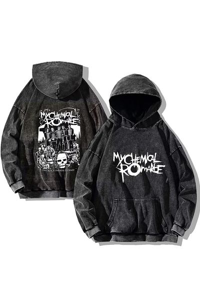 Touz Moda Πλυμένο φούτερ My Chemical Romance με κουκούλα