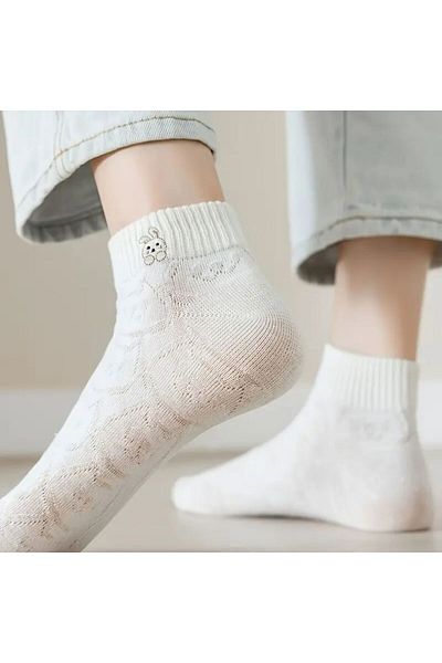 peru moda 5`Pair Women's Patterned Socks Knitted
