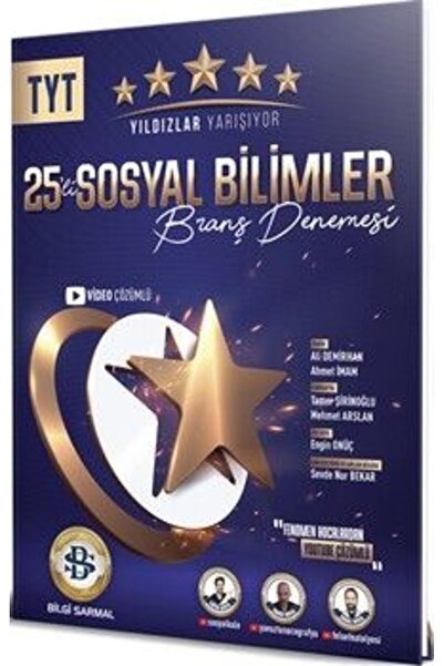 Bilgi Sarmal Yayınları Bilgi Sarmal TYT Sosyal Bilimler Yıldızlar Yarışıyor 25 li Branş Denemesi
