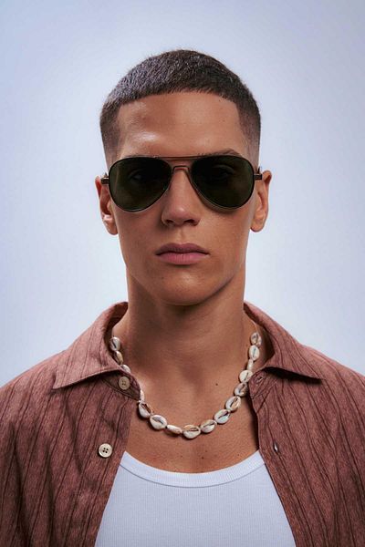 Bilge Karga Ethan Bronze Green Men's Sunglasses