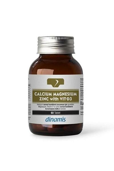 DİNAMİS Dynamic calcium magnesium zinc supplement food 60 tablets