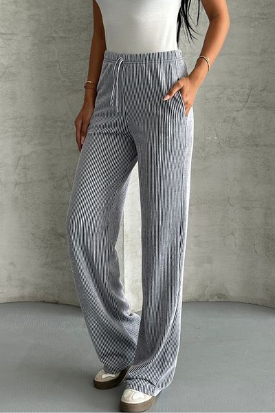 macharel jeans Waterway Wide Leg Striped Pants