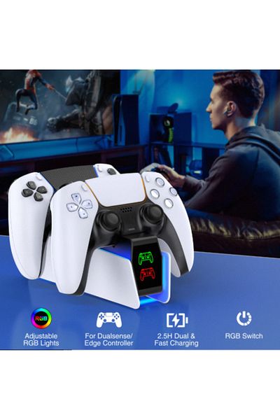 Choice محطة شحن سريعة لوحدات تحكم بلاي ستيشن 5 FC300