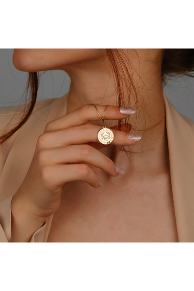 ALTINTEMAS Yengeç Burcu Kolyesi – 925 Ayar Gümüş Üzeri 18K Altın Kaplama Astroloji Temalı Kadın Kolye