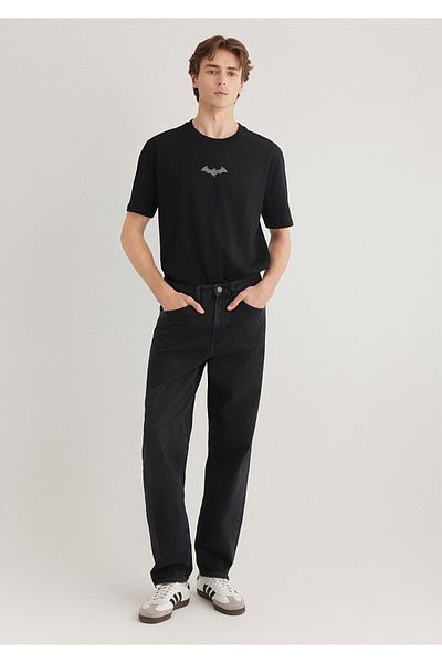 Mavi Μπλουζάκι Batman Printed Black Loose Fit 066878-900