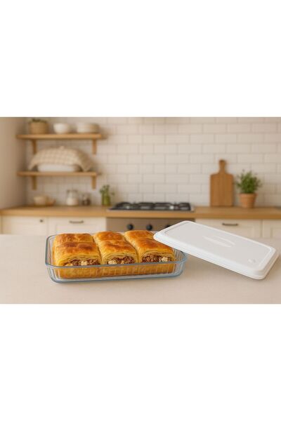 Kitchen Line Plastic Rectangular Pyramid Cover 1 Piece White