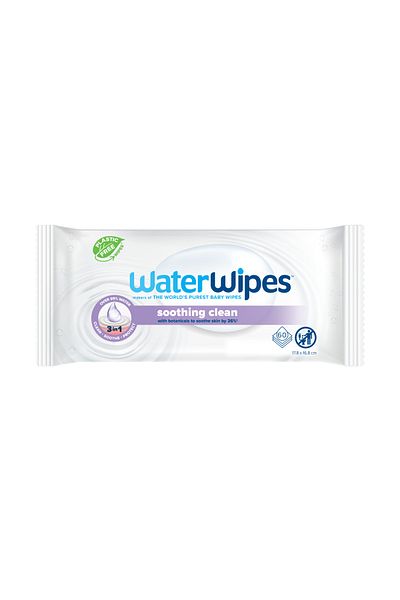WaterWipes Soothing Clean Baby Wipes, 60 Wipes, with 99% Water & Botanical Extracts, Wet Wipes for Face & Body