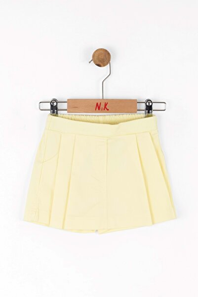 nk kids تنورة قصيرة من أبريليكو باللون الأصفر