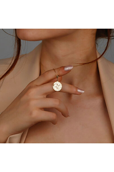 ALTINTEMAS Balık Burcu Kolyesi – 925 Ayar Gümüş Üzeri 18K Altın Kaplama Zodyak Sembolü Kadın Kolye