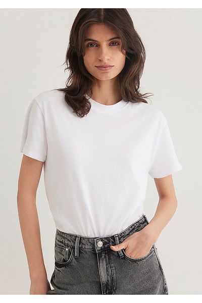Mavi Λευκό μπλουζάκι Basic Regular Fit / Normal Cut 1600955-620