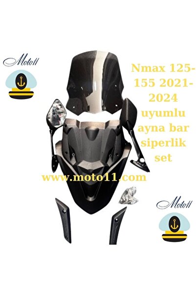 Yamaha Nmax 125/155 2021-2024 Modifiye Katlanır Ayna Spoiler ve Siperlik Cam ...