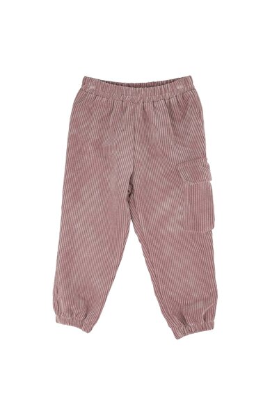 best kids Velvet Pants with Pockets Powder