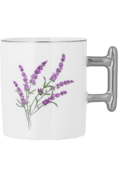 ALSAIF 6-pieces Small Coffee Cup Enjoying Your Hot Beverages Coffee, 90 Ml, White/silver