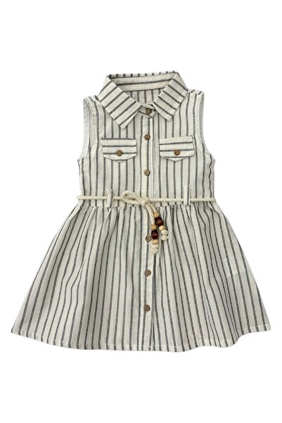 Babexi Striped Dress Ecru