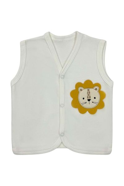 Babexi Lion Men's Vest Ecru