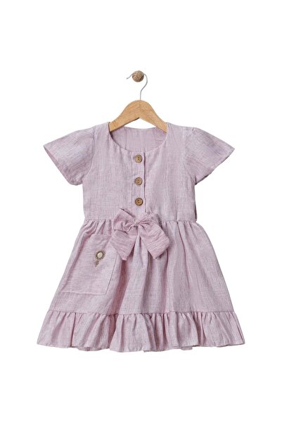 Babexi ROCHIE DE LENJIERĂ CU O BUCĂȚĂ Roz