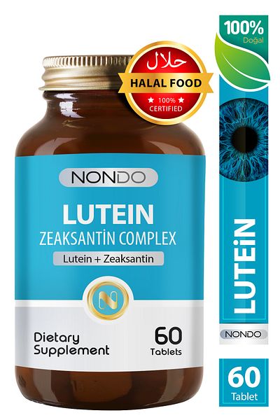 Nondo Lutein Zeaxanthin Complex 60 Tablets (Astaxanthin Selenium Zinc Vitamin 6 Different Vitamins)