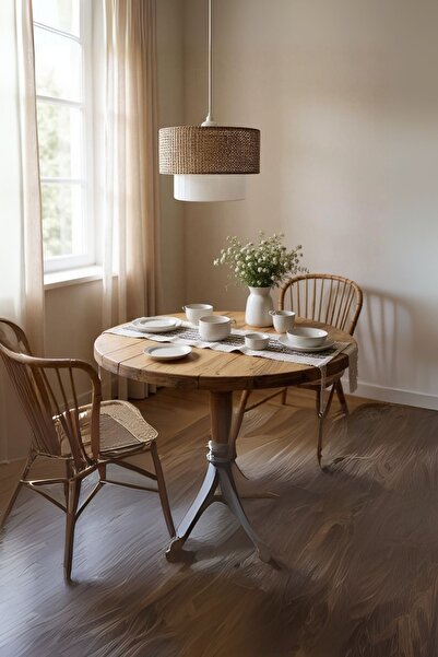 Ömür Avize pasta rattan şapkalı avize