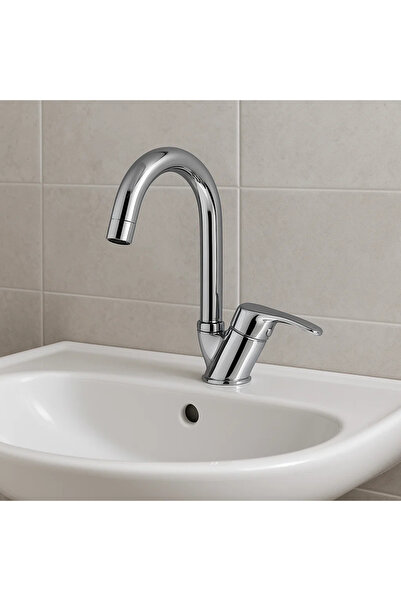 Sardıcı Lavabo Bataryası 360 Derece Oynar Başlıklı Banyo Bataryası 5 Yıl Gara...